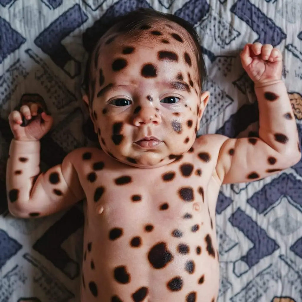 Baby with Black Polka Dot Birthmarks All Over Body: Causes and Care Tips